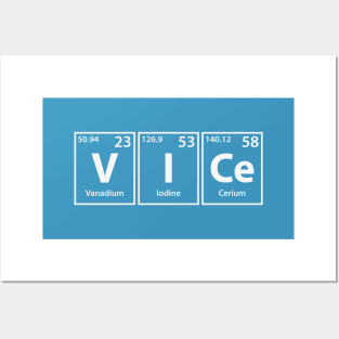 Vice (V-I-Ce) Periodic Elements Spelling Posters and Art